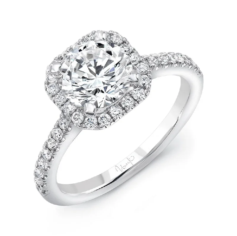 Ladies engagement rings budget-friendly-Uneek Best of the Best Collection Halo Round Engagement Ring