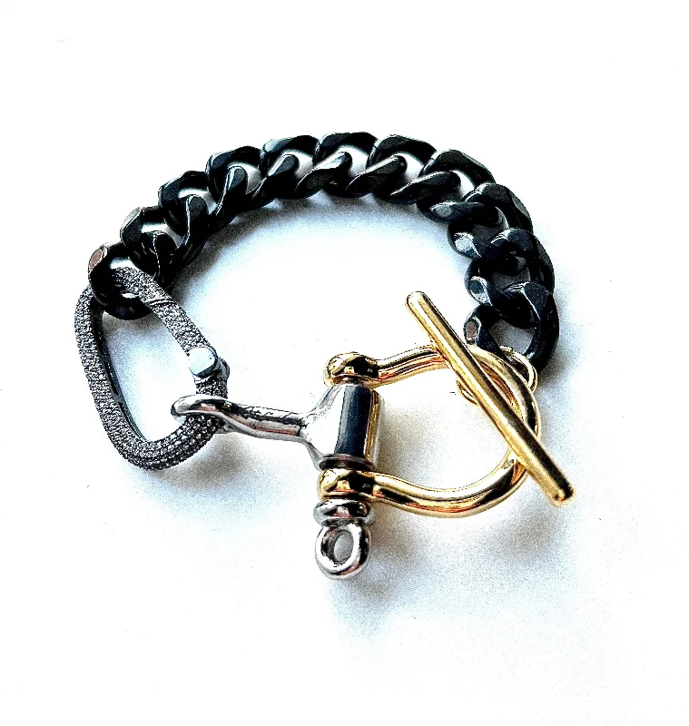 Ladies bracelets top brands-ARIES BRACELET - Black Gold