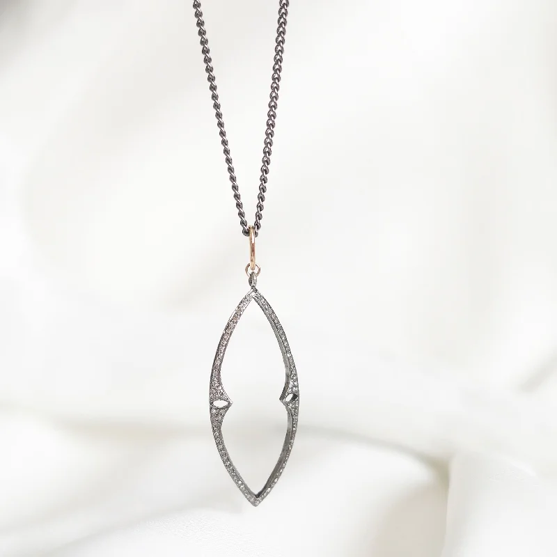 Ladies necklaces anniversary picks-JADE DIAMOND TEARDROP PENDANT NECKLACE