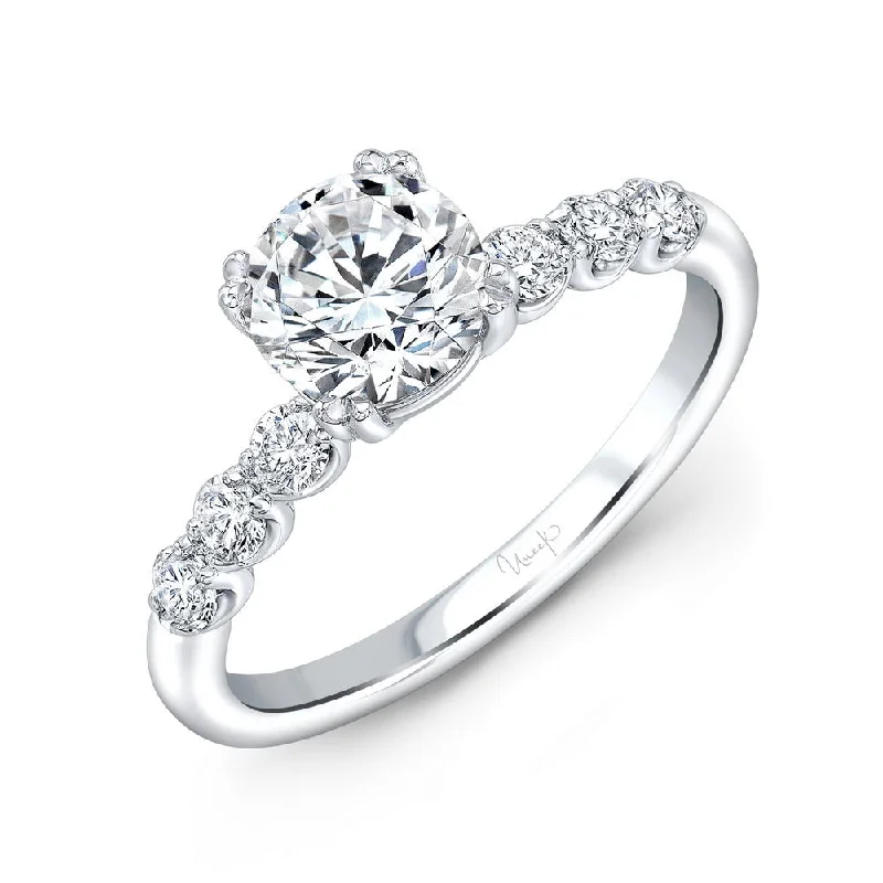 Ladies engagement rings anniversary upgrades-Uneek Timeless Collection Straight Round Engagement Ring