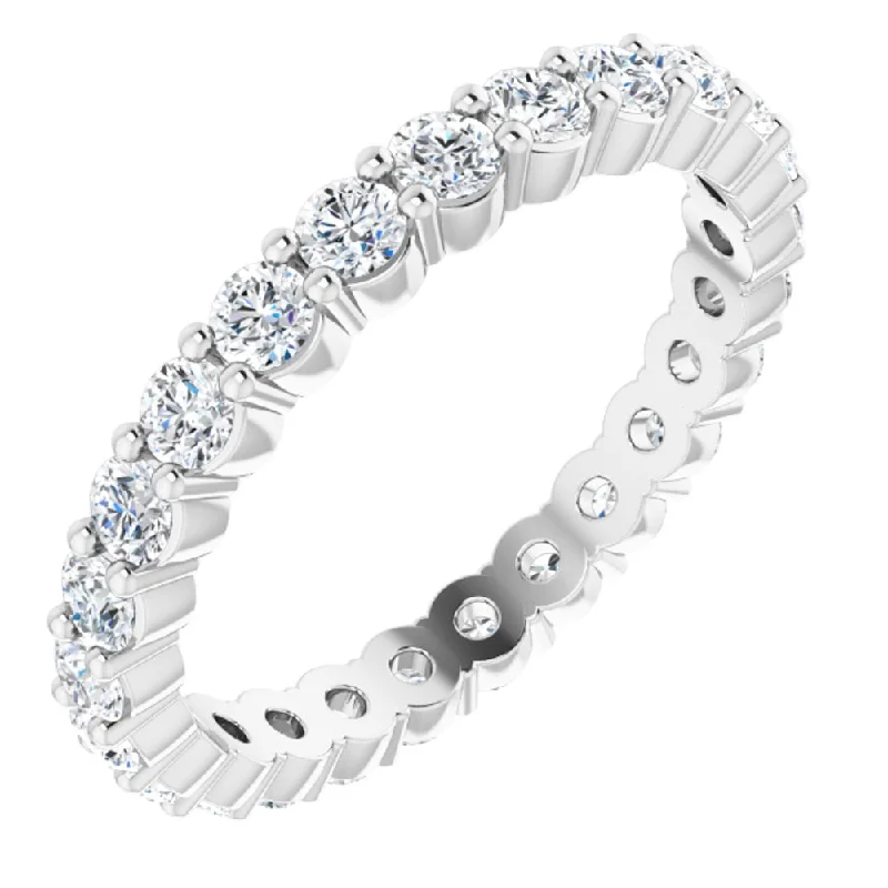 Ladies ring Asian-inspired-2mm 14K White Gold & Diamond Eternity Standard Fit Band