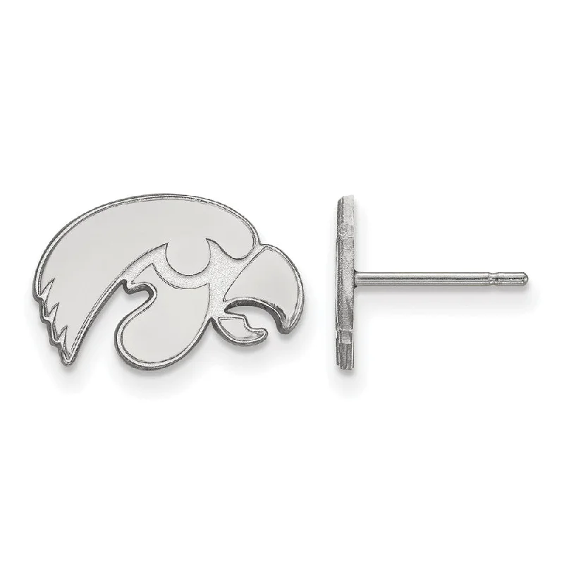 Ladies earrings limited editions-Sterling Silver University of Iowa XS (Tiny) Mascot Post Earrings