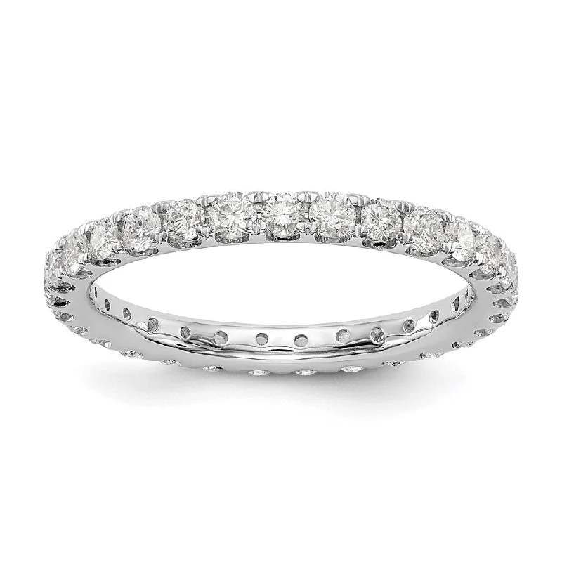 Ladies ring store finds-2mm Platinum U Shared Prong 1.0 Ctw Diamond Eternity Band