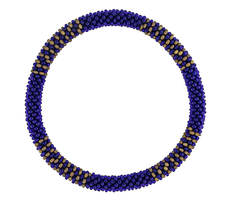 Ladies bracelets sterling silver-Men's Roll-On® Bracelet <br> Gold and Navy