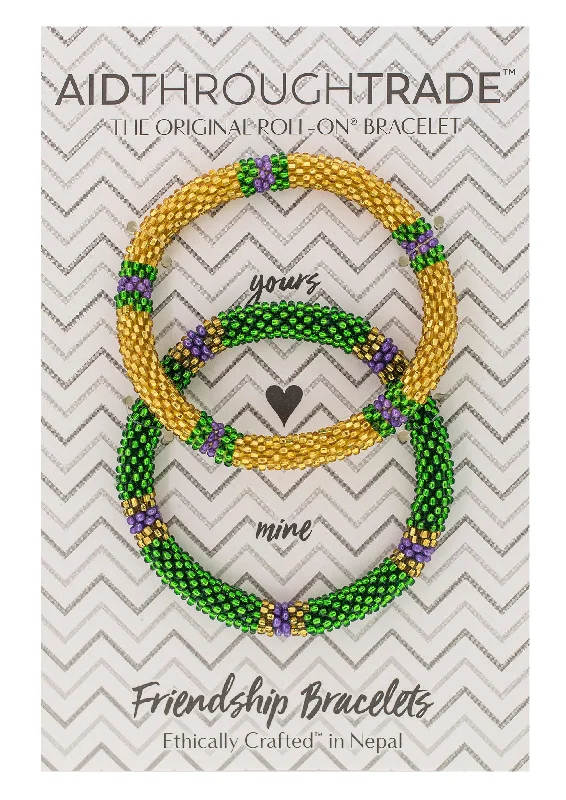 Ladies bracelets top brands-Roll-On® Friendship Bracelets <br> Mardi Gras