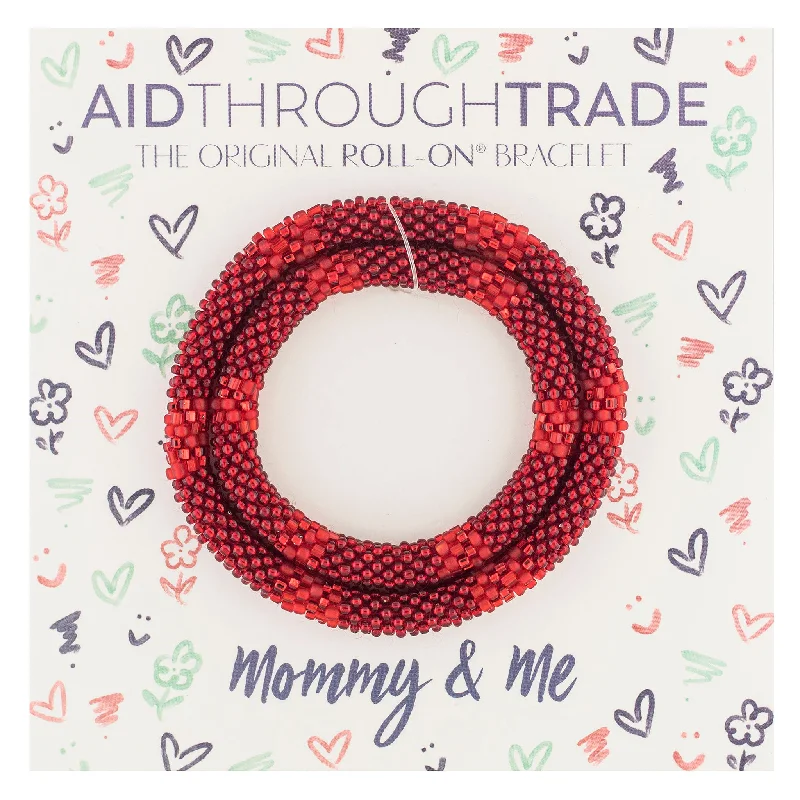 Ladies bracelets white gold-*NEW* Mommy & Me Roll-On® Bracelets <br> Scarlet