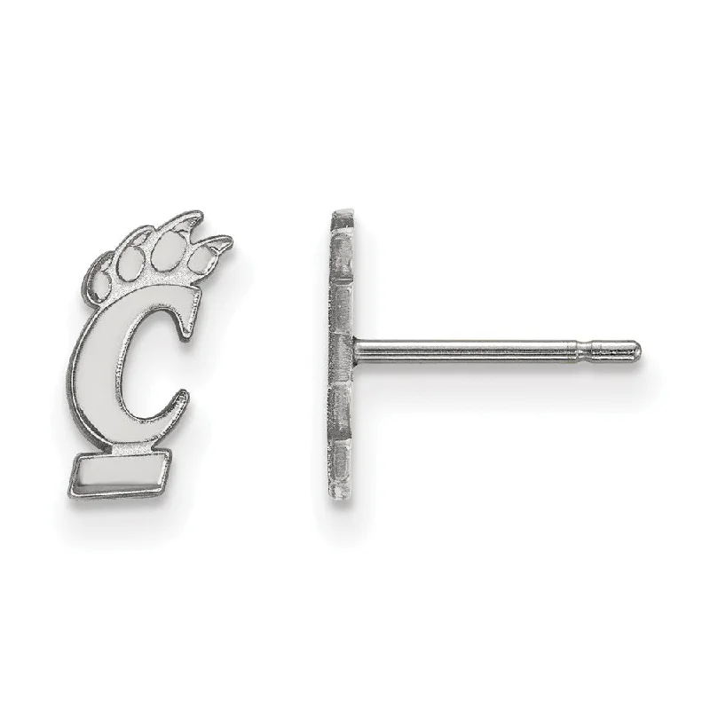 Ladies earrings global brands-Sterling Silver University of Cincinnati XS (Tiny) Post Earrings