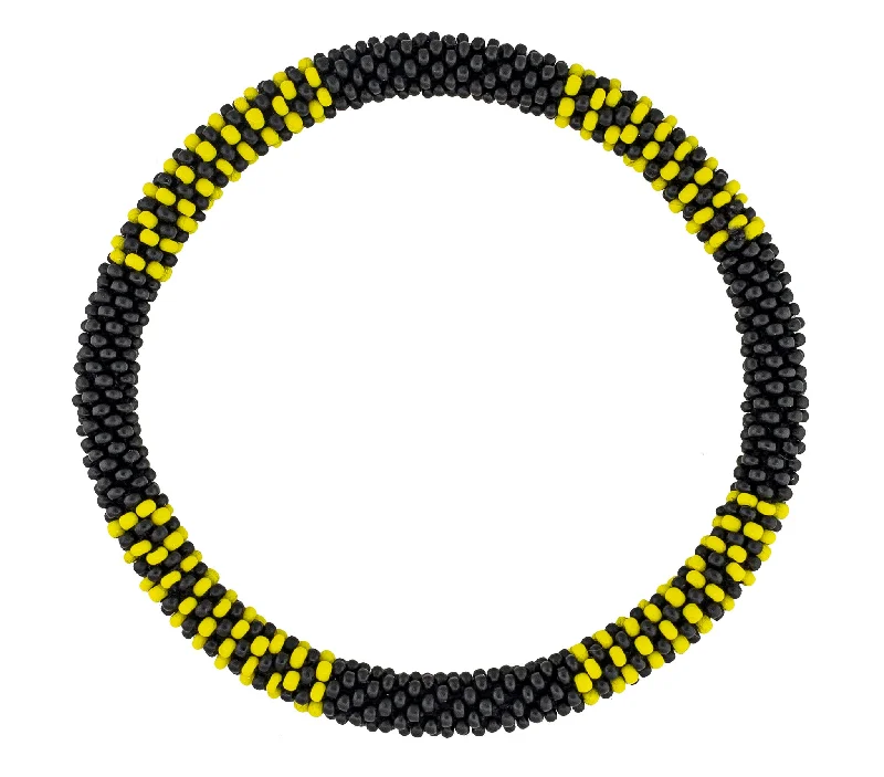 Ladies bracelets custom options-Men's Roll-On® Bracelet <br> Black and Yellow