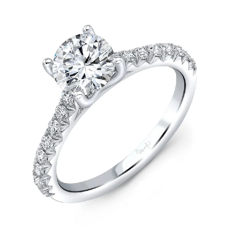 Ladies engagement rings eco-friendly-Uneek Timeless Collection Cathedral Round Engagement Ring