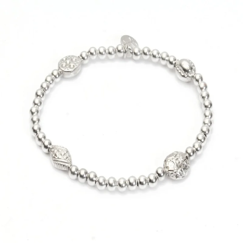 Ladies bracelets floral designs-Balance Ball Bracelet in Sterling Silver