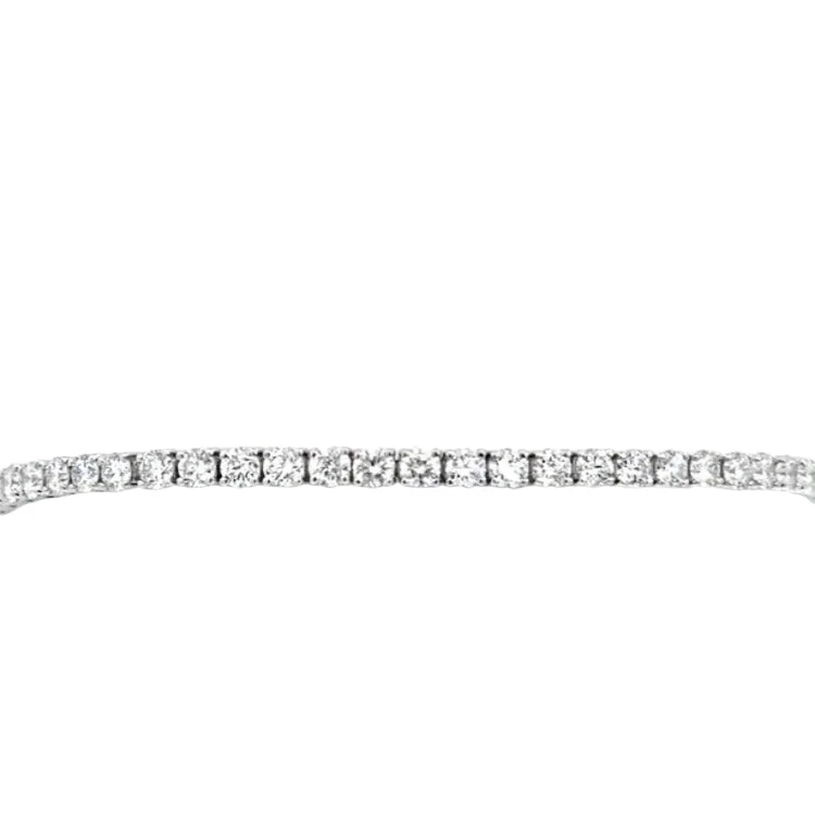 Ladies bracelets bangle styles-LAB GROWN ROUND DIAMONDS 4.11CTW TENNIS BRACELET