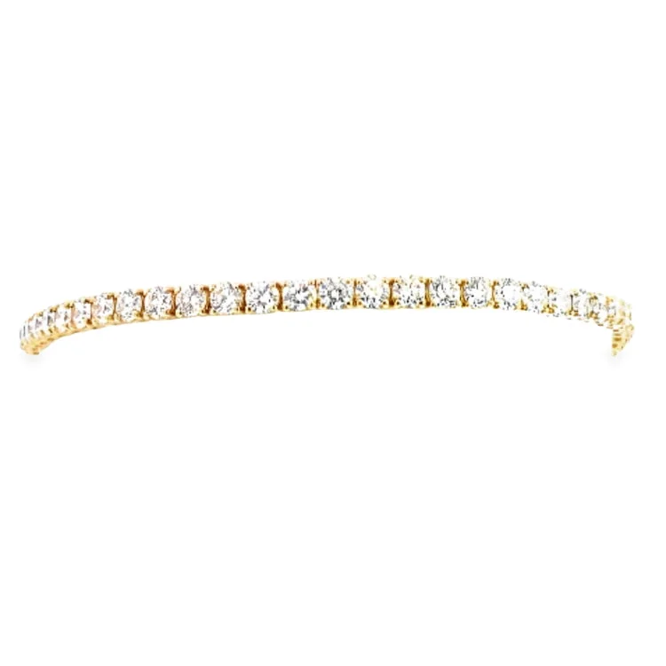 Ladies bracelets stacked styles-LAB GROWN ROUND DIAMONDS 5.96CTW TENNIS BRACELET