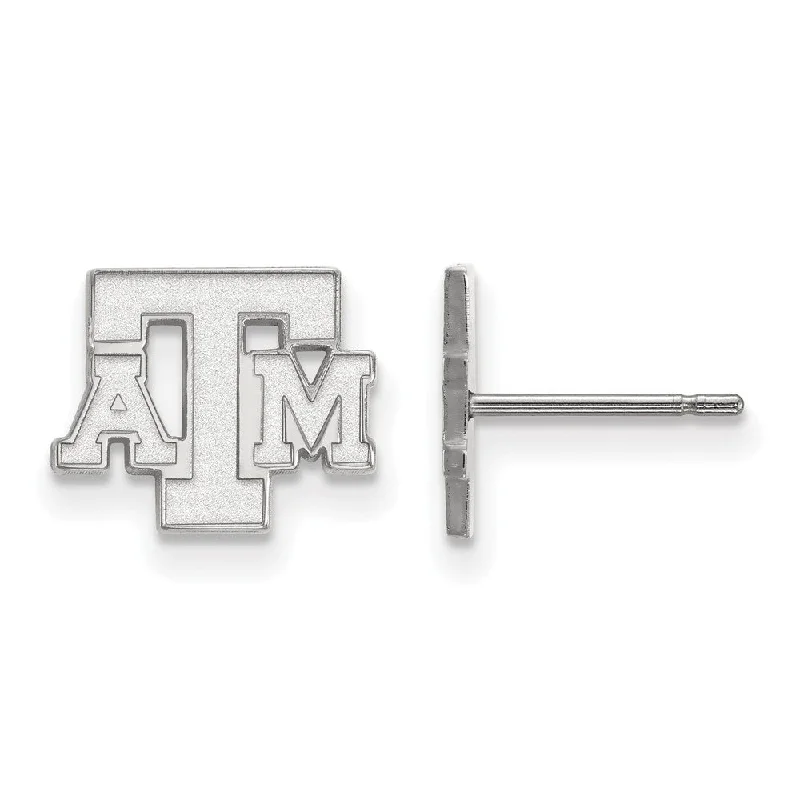 Ladies earrings viral picks-Sterling Silver Texas A&M University XS (Tiny) Post Earrings