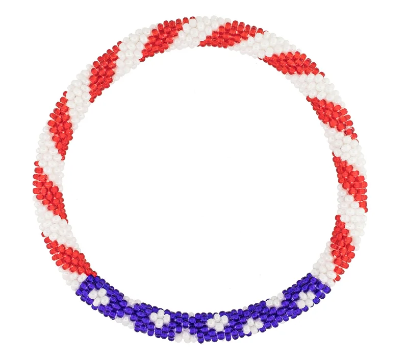 Ladies bracelets synthetic jewels-Men's Roll-On® Bracelet <br> Flag