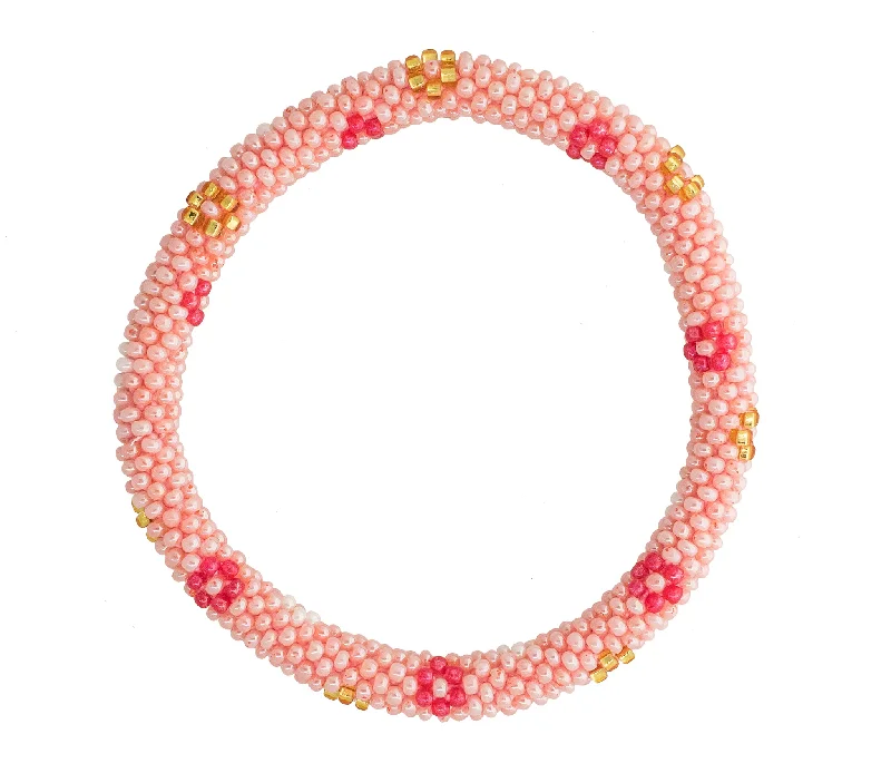 Ladies bracelets titanium options-Roll-On® Bracelet <br> Flamingo Flower