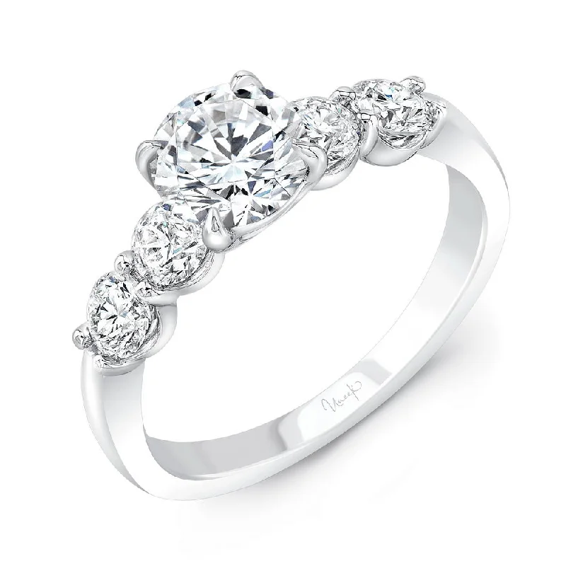 Ladies engagement rings social media trends-Uneek Timeless Collection Straight Round Engagement Ring