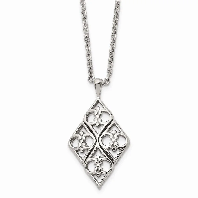 Ladies necklaces delicate designs-Stainless Steel Polished Necklace