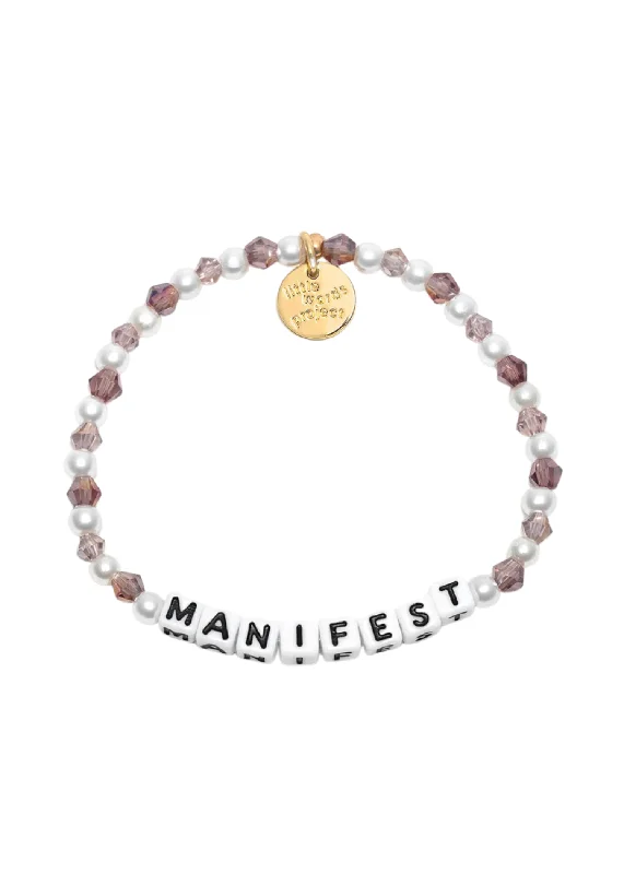 Ladies bracelets anniversary choices-LITTLE WORDS BRACELET - MANIFEST